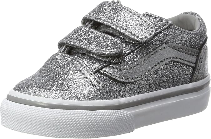 sparkly gray vans