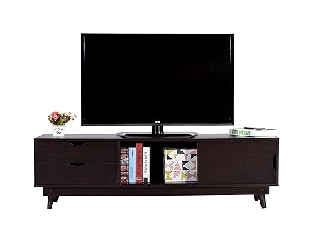 DeckUp Turrano TV Stand and Home Entertainment Unit (Dark Wenge, Matte Finish)