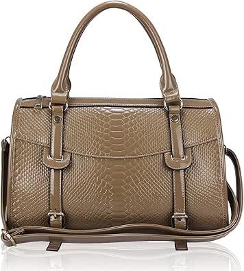 Download Womens Nude Mock Croc Designer Grab Handbag - KCMODE ...