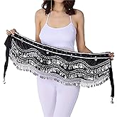 Lauthen.S 248 Coins Belly Dance Hip Scarf Tribal Belt Halloween Gypsy Costume Accessory