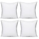Acanva Hypoallergenic Pillow Insert Form Cushion, 18" L x 18" W, Pack of 4