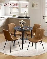 VASAGLE Round Dining Table 80 x 75 cm Ebony Black Ink Black KDT080B02 view 2