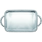 Mariposa Pearled Service Tray, Medium