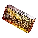 1 Pack-7.9"x3.9"x2" Amber Glass Block-ice Crystal