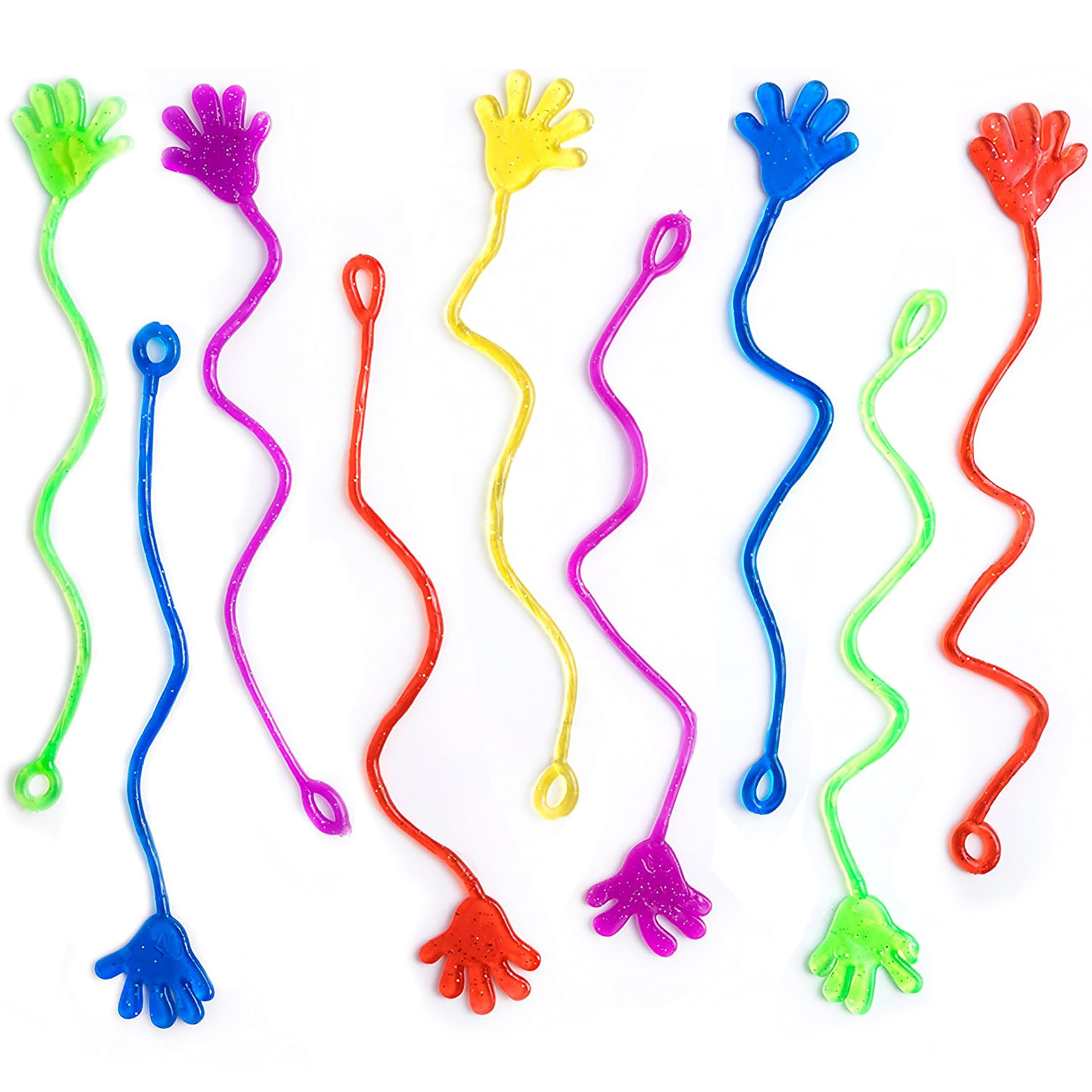 75 Pcs Bulk Sticky Hands for Kids - Mini Slappy Slap Little Small Hands Sticky Toy - Boys & Girls Goodie Bags Stuffers Party Favors for Birthday, Halloween, Treasure Box, Carnival Prizes Rewards