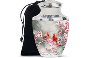 JAGSHASHI Cardinal Bird Urn - Cremation Urn Human Ashes - Cremains Containers - Cremains Containers - Urns for Human Ashes Ad