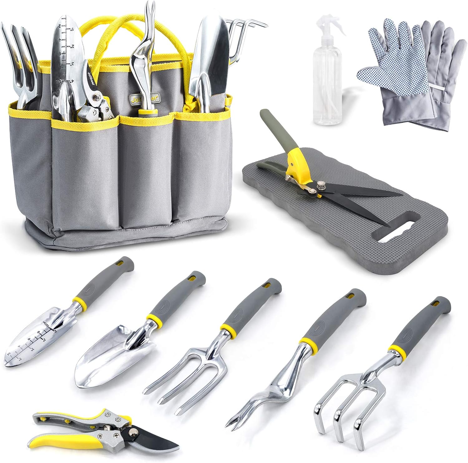 Jardineer 11PCS Gardening Tools Set, Garden Tool Kit with Outdoor Hand