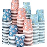 SIUQ 300 Pack 5 oz Paper Cups, Disposable Bathroom Cups, Small Mouthwash Cups, Hot/Cold Beverage Drinking Mini Cup for Party, Picnic, BBQ, Travel (Daisy)
