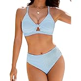 BMJL Women's Bikini Sets Striped Two Piece Swimsuit Cheeky Cute Sexy Bathing Suit Slimming Swim Suits 2025