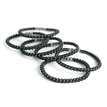 Amazon Com Goody Slide Proof Stayput Black Hair Elastics 4