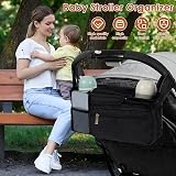 Jetcloud Baby Stroller Organizer Waterproof Oxford Pram Caddy 2 Cup Holders view 2