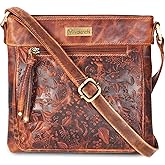 VALENCHI Real Genuine Leather Women's Crossbody Purse/Bag With Adjustable Strap