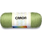 Caron Simply Soft Collection Yarn, 6oz, Gauge 4 Medium, 100% Acrylic- Pistachio - Machine Wash &amp; Dry