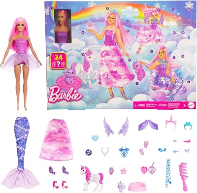 Adventskalender mit Puppe und Fantasiezubehör