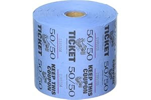 U.S. TOY Indiana Ticket Company Blue 50/50 Raffle Tickets : roll of 1000