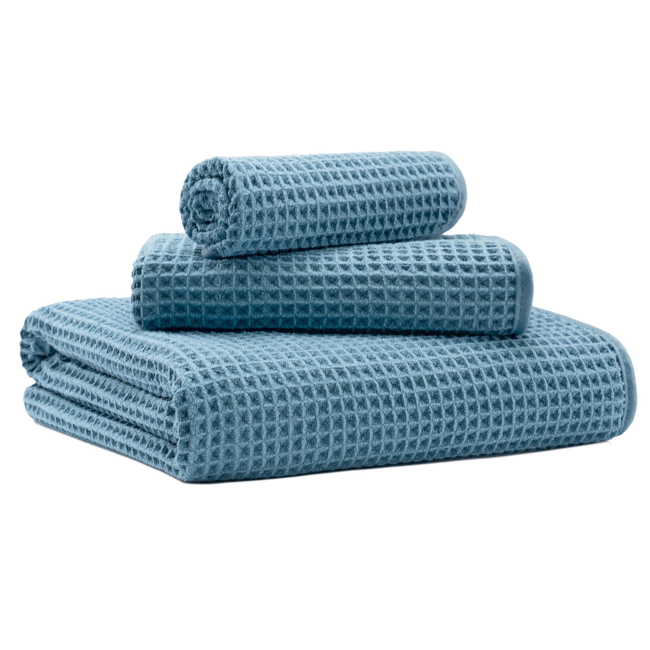 Photo 1 of *USED*
MICROFI New Microfiber Waffle Bath Towels, 3 Pieces, Oversized, Soft, Absorbent, Fast Drying, Lint Free, Includes Bath, Face and Hand Towels