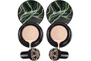 CAHIUYOA 2PCS Mushroom Head Air Cushion CC Cream BB Cream Mushroom Head Foundation Full Coverage Foundation Makeup Long Lasti