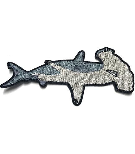 3.4'' Great White Shark Embroidered Iron-On Patch - Detailed Applique For Jackets, Bags, Hats - View #2