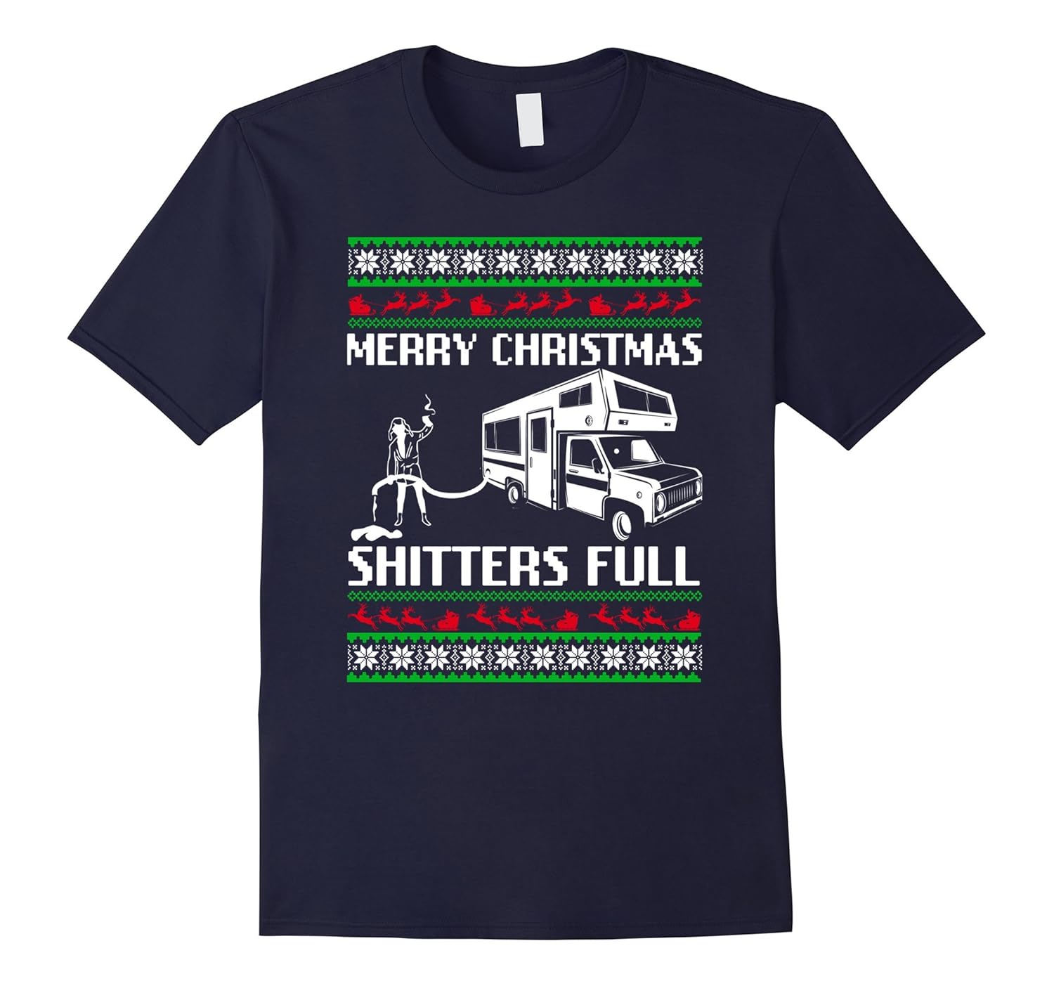 Merry Christmas Shitter's Full - Ugly Christmas T-Shirt-ANZ