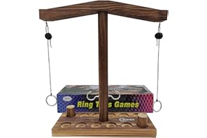ZLSYCH Board Games for Indoor/Outdoor Family & Party Fun - Ring Toss Game Set with Easy Assembly, Perfect for Halloween Games, Thanksgiving, Christmas Parties & White Elephant Exchanges - Portable Design