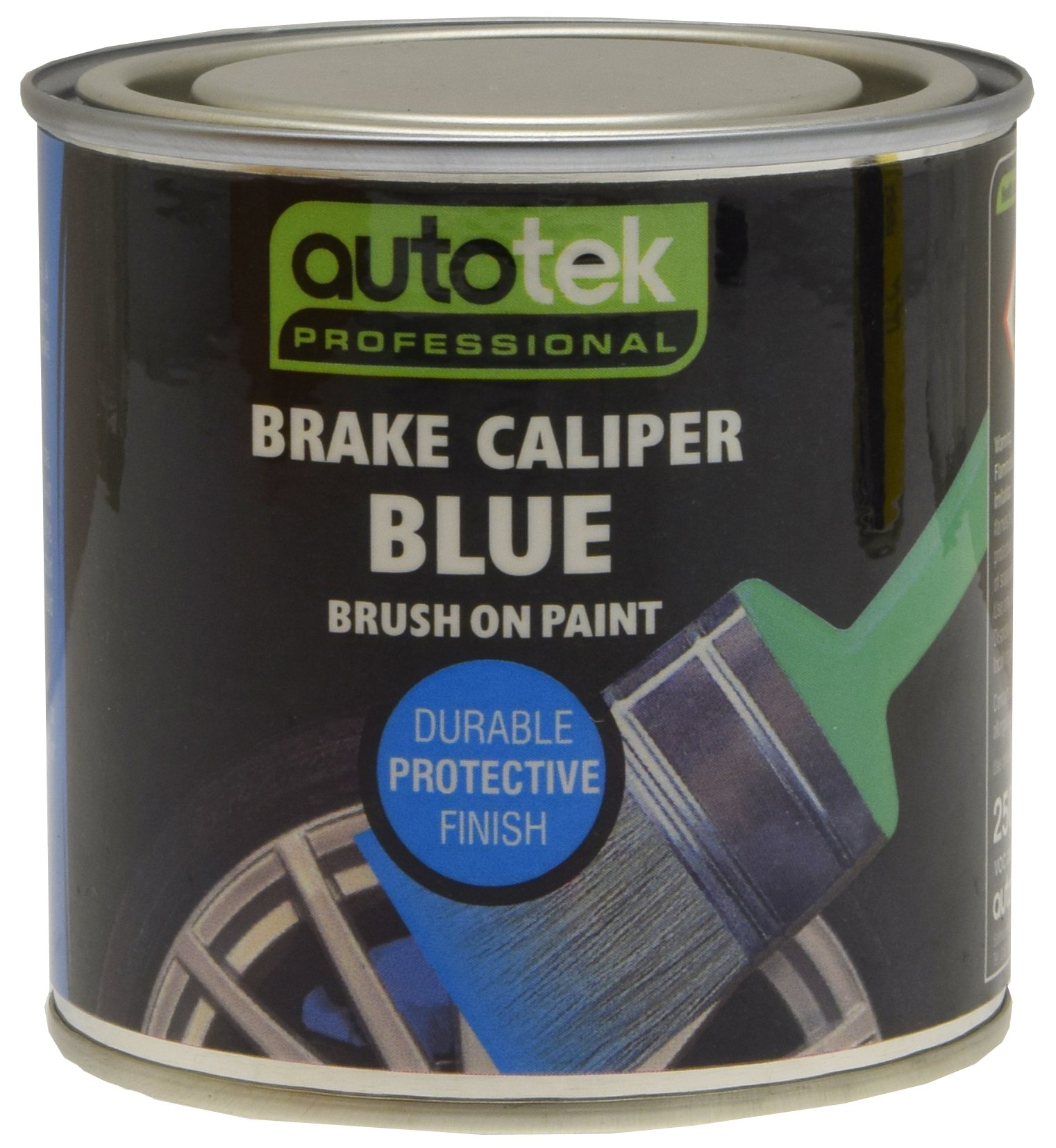 Autotek ATOOCALB250 Tin Brake Caliper Brush-On Paint, 250 ml, Blue