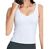 POSHDIVAH Women Sports Bra Longline Padded Tank Top Naked Feeling Workout Fitness Running Yoga Tops