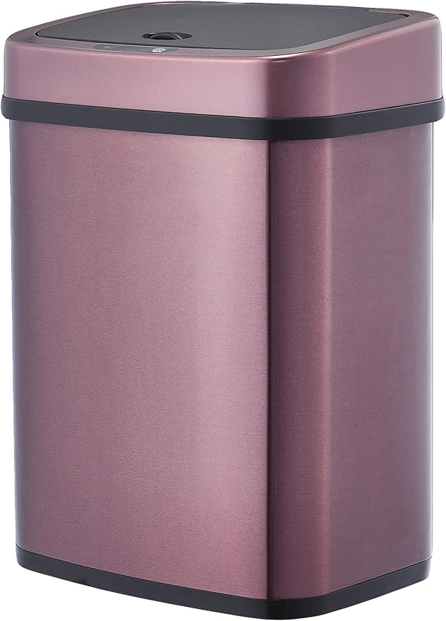 AmazonBasics Automatic Stainless Steel Dustbin Rectangular, 12L