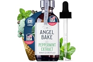 SAENA BAKING CO Pure Peppermint Extract for Baking & Mixology - 100 Servings, Culinary Grade Peppermint Essence and Flavoring - Kosher, Keto Friendly, Vegan, Gluten-Free for Desserts, Beverages & Recipes (2 Oz Extract)