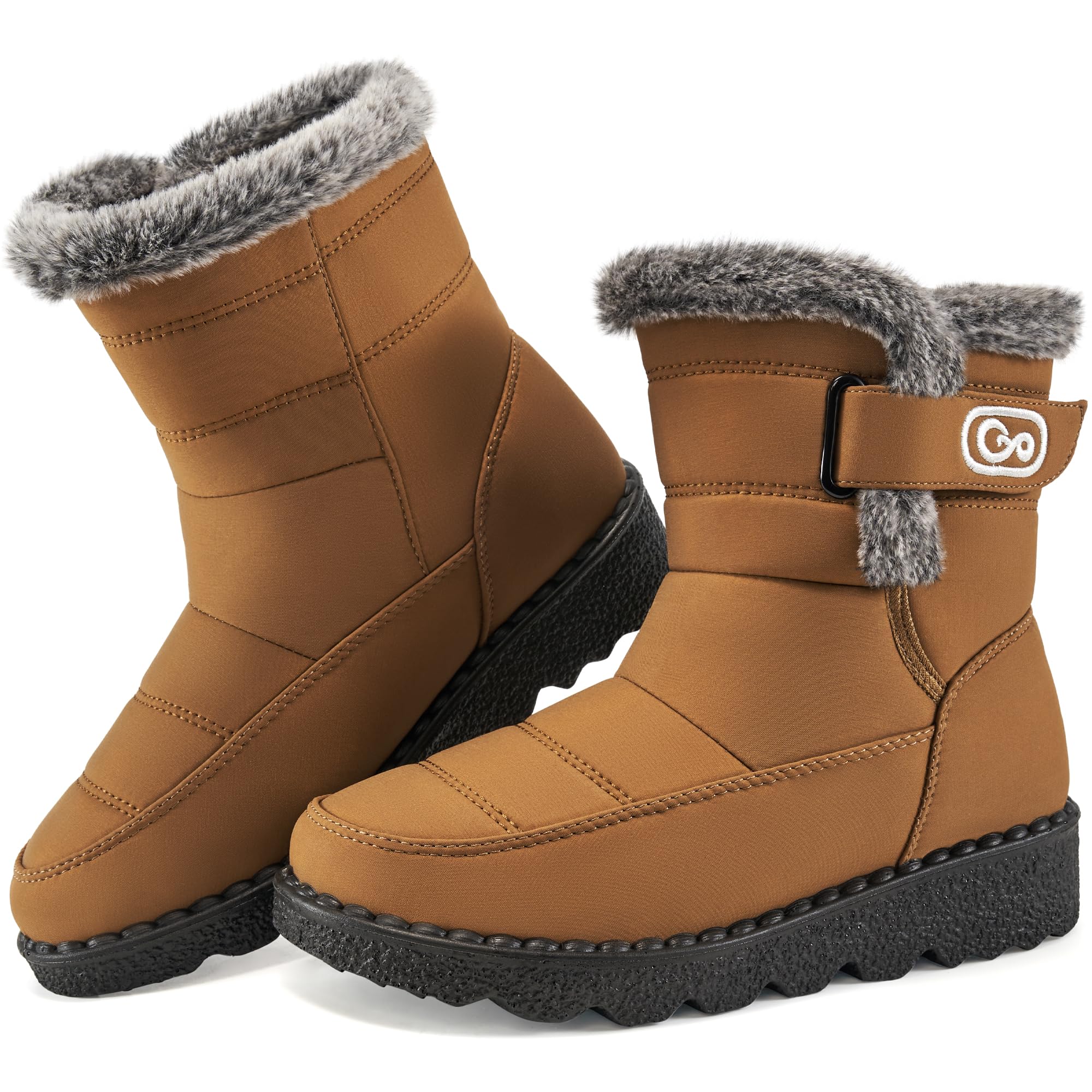Winter Waterproof Snow Boots with Warm Fur Lining
