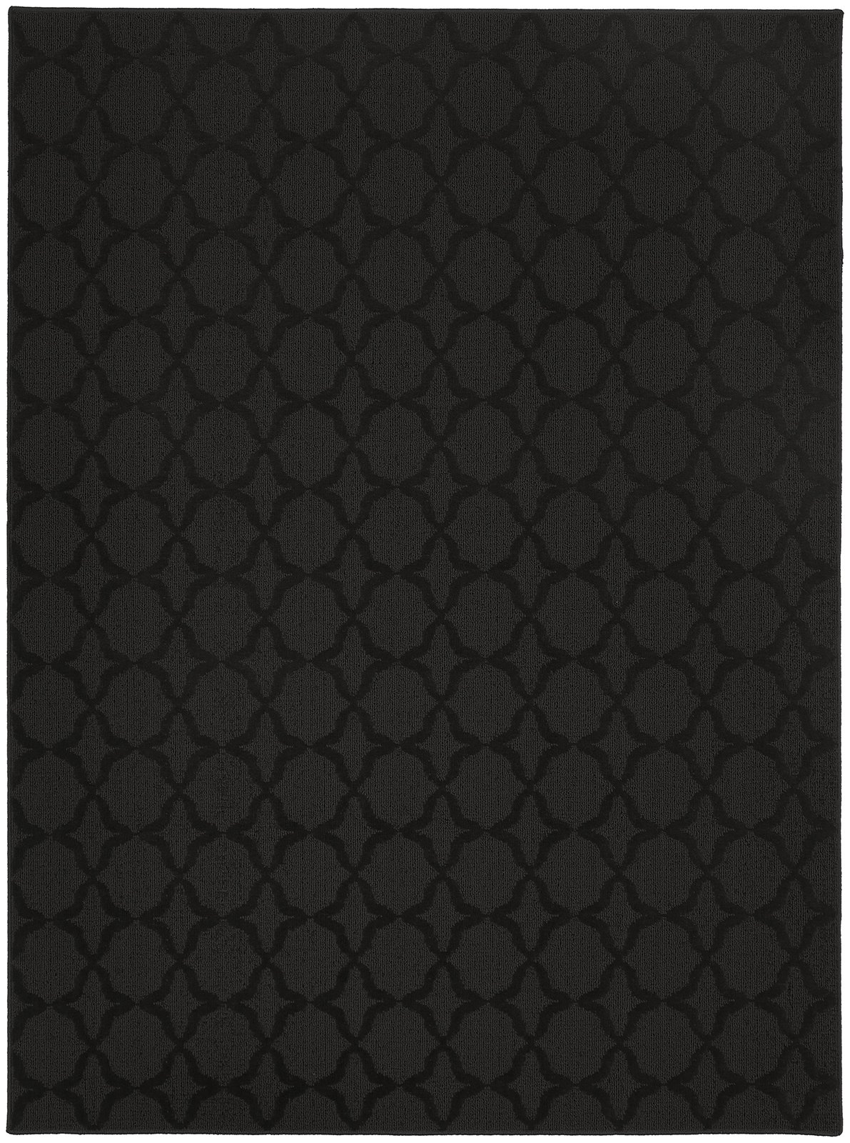 Photo 1 of **DIRT. MINOR USE WEAR**Garland Rug Sparta Non Slip Polypropylene 5 Ft. X 7 Ft. Black Area Rug- Ideal for Living Rooms & Hallways, Stylish & Durable for High-Traffic Areas