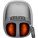 Shiatsu Foot Massager Machine with 3-Level Heat, Deep Kneading Therapy, Air Compression, Auto-off Timer, Remote Control, for Plantar Fasciitis, Neuropathy, Pain Relief, for Men Women Size up to 13