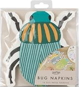 Ginger Ray Bug Napkins 8 Pack Fold Out Paper Kids Birthday Party Luncheon view 5