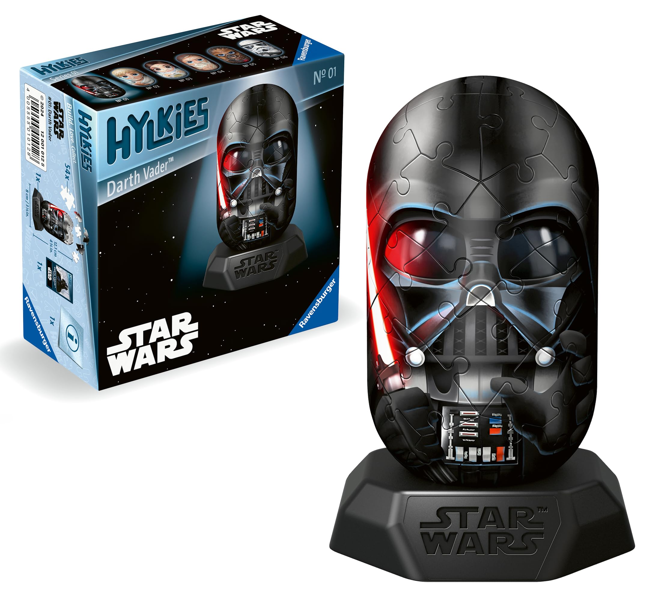 Ravensburger Star Wars Hylkies Figures Darth Vader Gifts for Kids and Adults Age 6 Years Up - Collectable Toys and 3D Jigsaw Puzzles