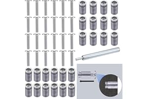 MorningRo 49 Piece Kit - Hurricane Shutter Hardware Hurricane Sidewalk Bolt Kit 18-8 Hardware Stainless Steel Bolt Combo with Masonry Anchors & Set Tool for Masonry Walls(1/4-20 x 1-1/4 Inch)