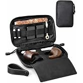 BS-VOG Tobacco Pouch for 2 Pipes, Oxford Pipe Case, Smoking Accessories | Water-Resistant, Lightweight Carry, Zipper Closure, Built-In Divider, Accessory Pockets, Travel-Ready, No Pipes Included