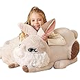 EARTHSOUND Giant Bunny Stuffed Animal Plush Toy,Large Realistic Rabbit Jumbo Big Size Soft Toys,Cute Huge Plushy Fluffy Fat Plushie,Gifts for Kid