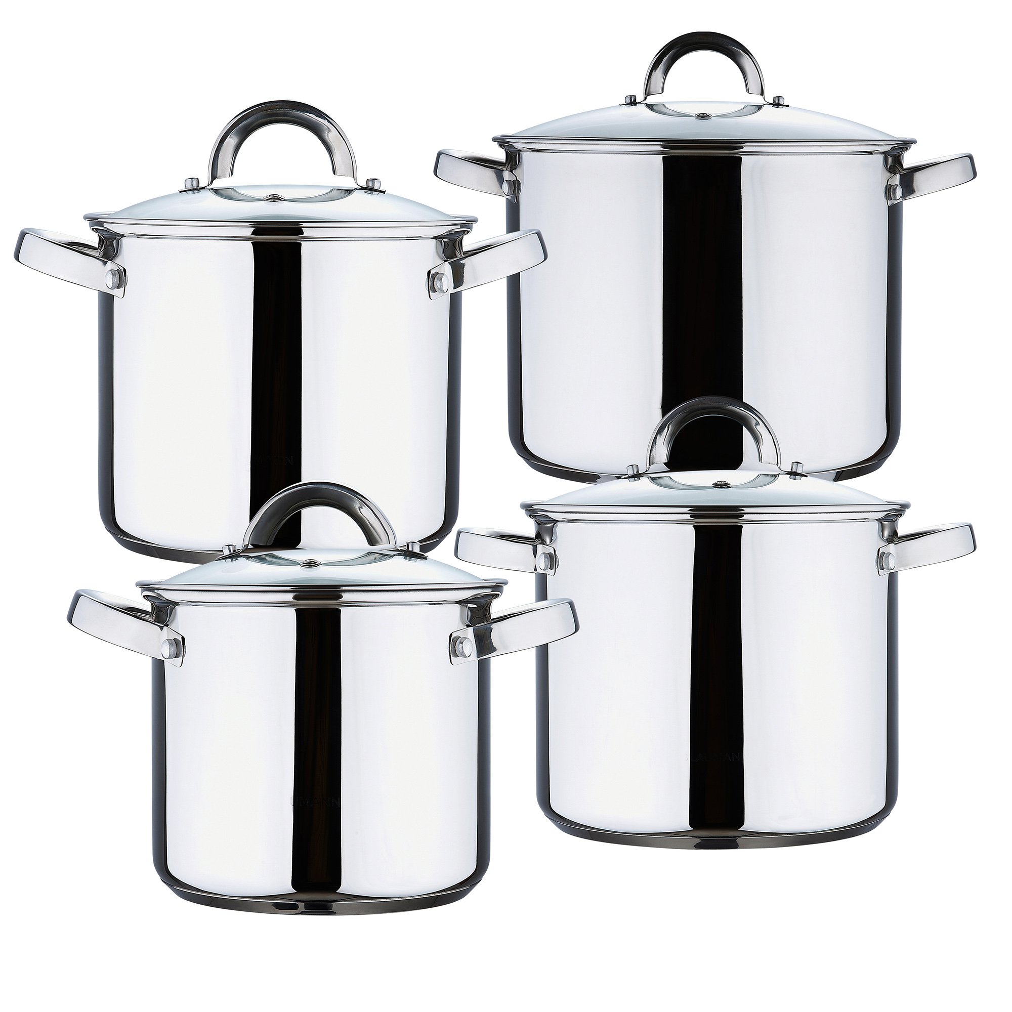 Renberg Sara Cookware Set, Silver, 8 Piece