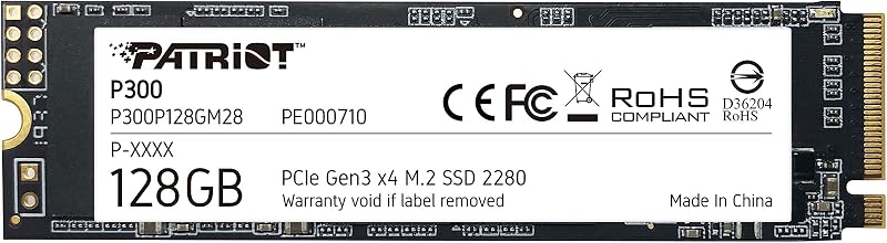 Patriot P300 M.2 NVMe PCIe Gen3 x4 128GB SSD P300P128GM28