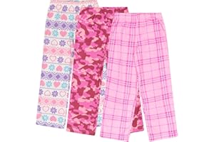 MAD DOG CONCEPTS Mad Dog Girl's Pajama Pants - 2/3 Pack, Soft Micro Fleece Fashion Sleepwear Lounge. Sizes: 6-16