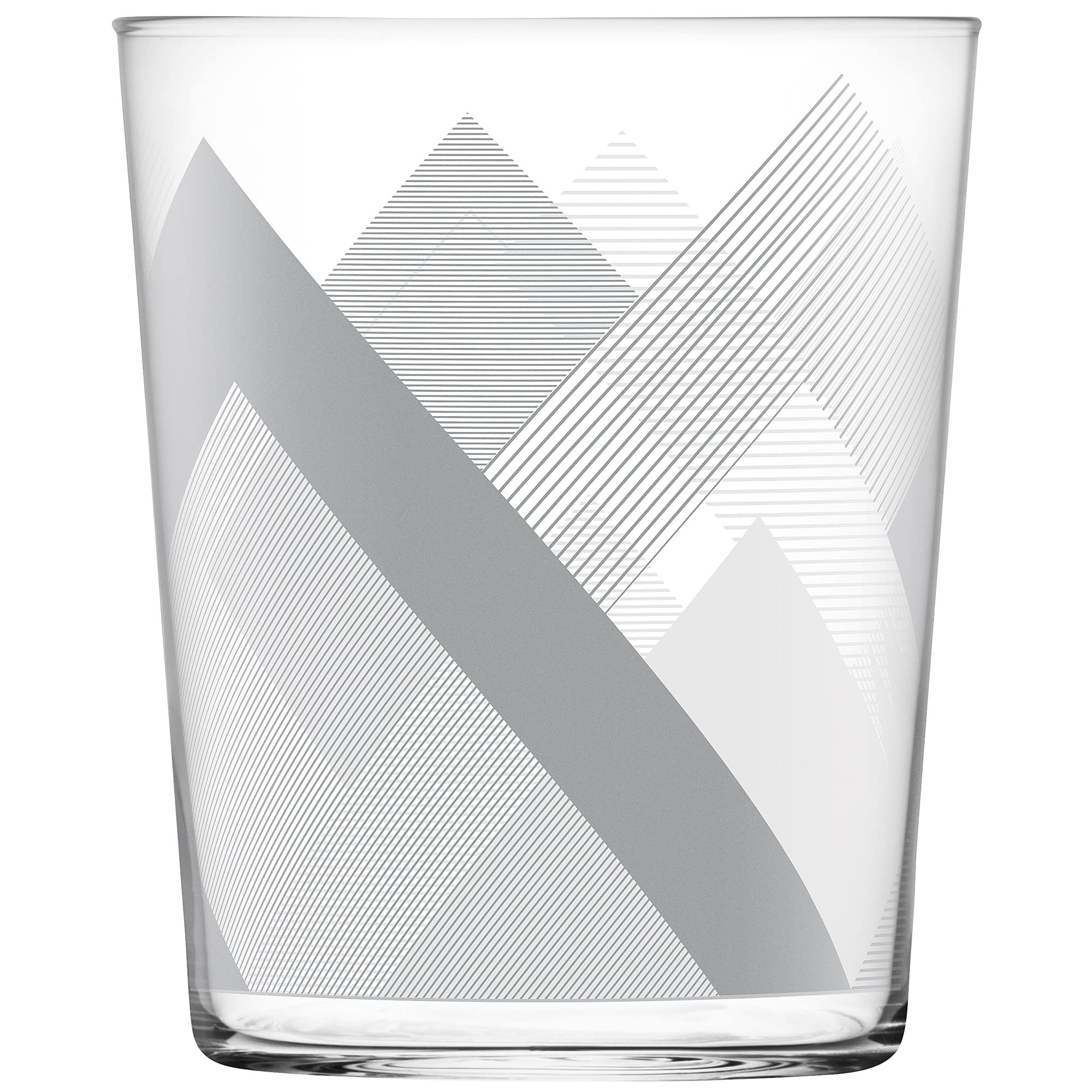 LSA International Peaks Tumbler 560ml Graphite | Set of 4 | Mouthblown & Handmade Glass | PK04
