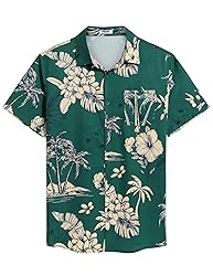 COOFANDY Mens Floral Beach Button Down Shirt
