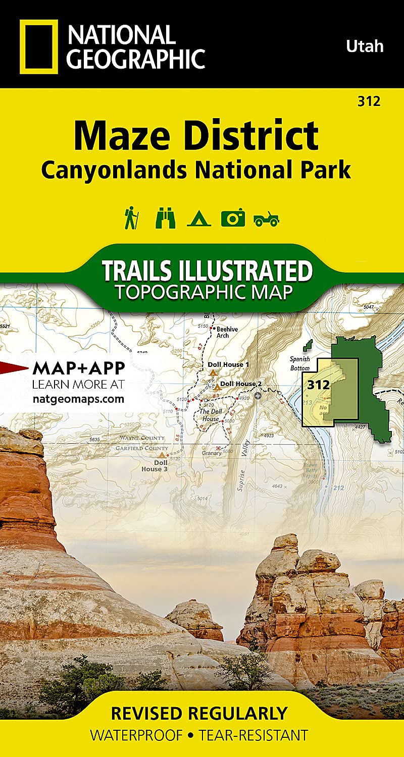 Maze District: Canyonlands Nationwide Park (Nationwide Geographic Trails Illustrated Map, 312)