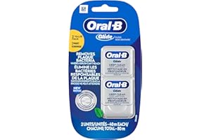 Oral-B Glide Deep Clean Cool Mint Dental Floss, Value 2 Pack (40m Each)