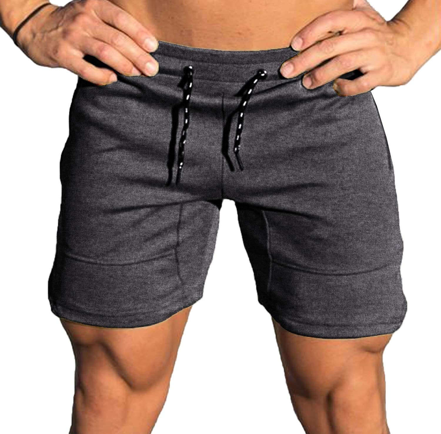 COOFANDY Men's Gym Workout Shorts Weightlifting Squatting Short Fitted Training Bodybuilding Jogger with Pocket: Clothing