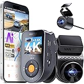 Vantrue S1 Pro Max AI Dash Cam 4K+2.5K w/ADAS & BSD, Dual STARVIS 2 Front and Rear, 2 Channel HDR Dashcam, PlatePix Night Vision, 5G WiFi, Voice Control, GPS, 24H Buffered Parking Mode, 1TB Max