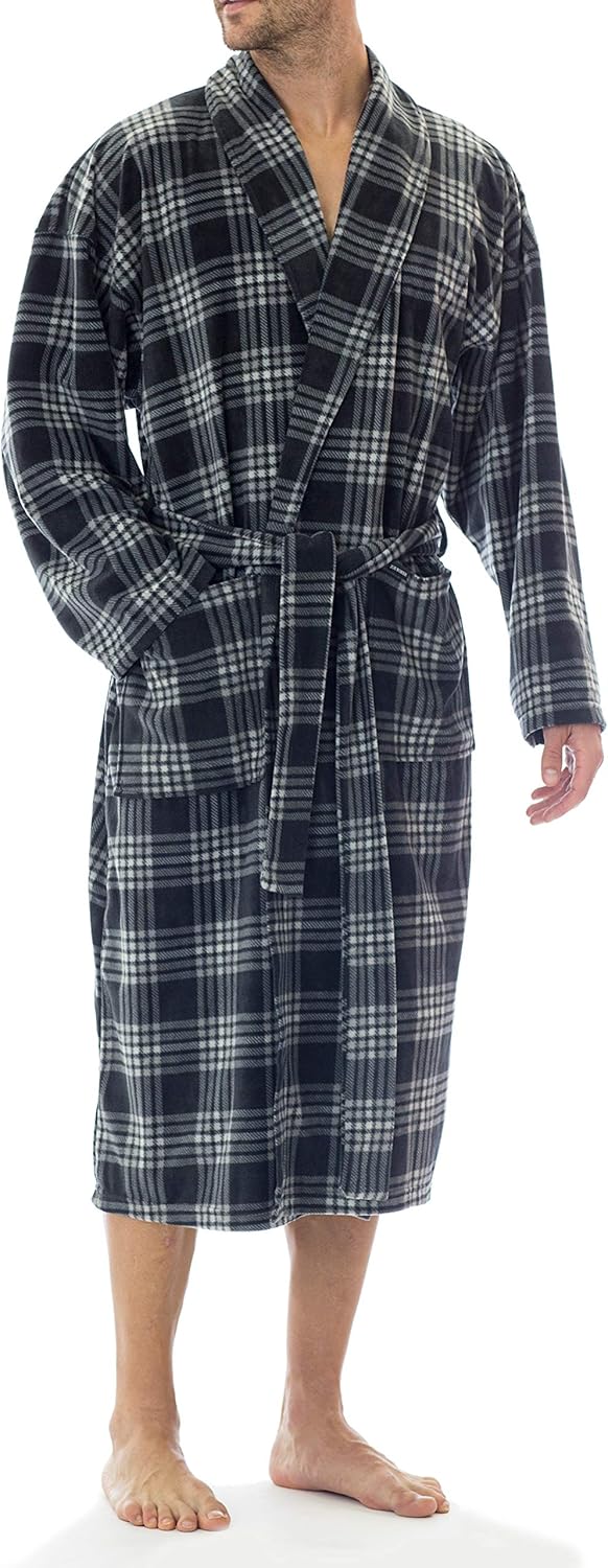 Joe Boxer mens Microfleece Printed Robe Robes Amazon.ca Clothing
