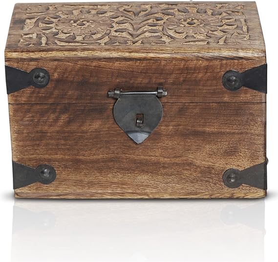 Caja madera candado | Los mejores ejemplares de cajas.