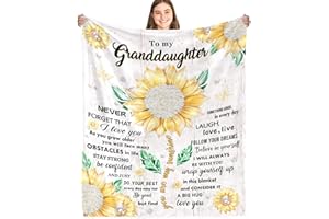 NVDOXSA Christmas Granddaughter Blanket Gift, Granddaughter Gift from Grandma Grandpa,Gift for Granddaughter Birthday Idea, 50 * 60inches Soft Throw Blanket Gift for Granddaughter