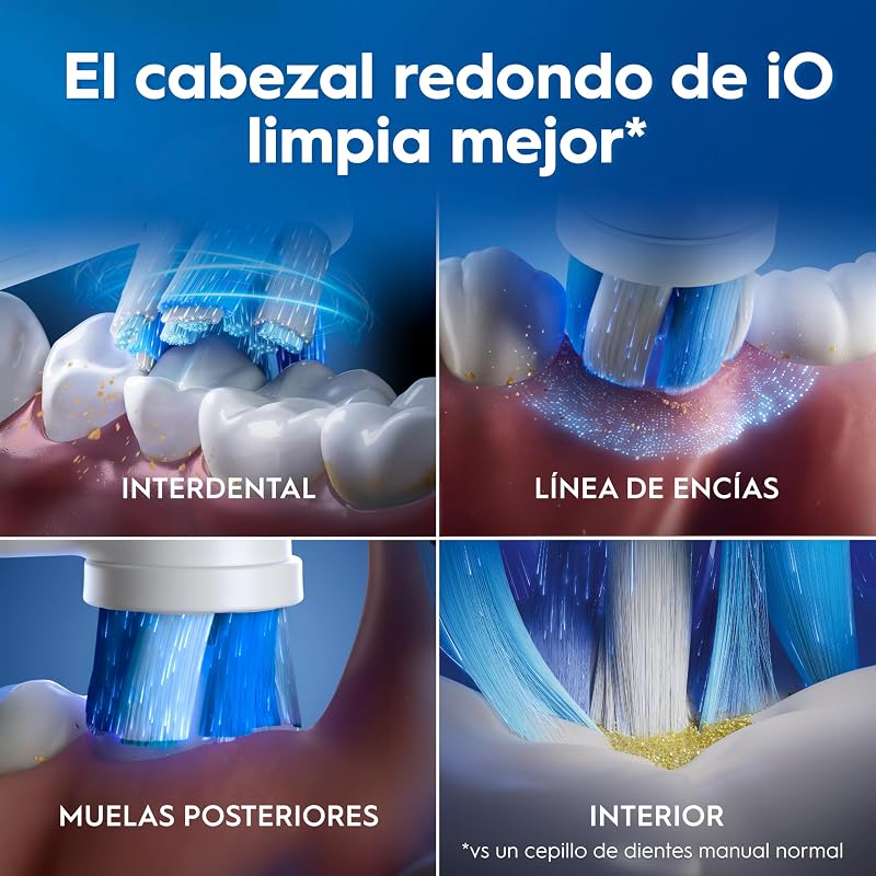 iO 3 Cepillo de Dientes Eléctrico con 3 Cabezales, Negro