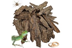 Apatal Reptile Cork Bark Bulk 2 Lb Cork Wood for Terrarium, Natural Flat Cork Bedding Terrarium Substrate for Bearded Dragon Snake Spiders Hermit Crabs Geckos Tortoise